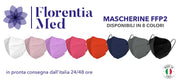 Mascherine FFP2 MIX COLORS MADE IN ITALY Certificate CE Categoria DPI: III, conformi EN 149:2001 + A1:2009. Confezionate e sigillate singolarmente
