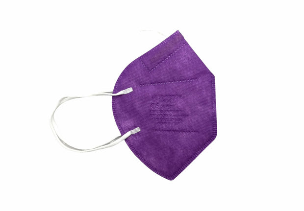 Mascherine FFP2 VIOLA MADE IN ITALY Certificate CE Categoria DPI: III, conformi EN 149:2001 + A1:2009. Confezionate e sigillate singolarmente