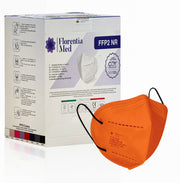 Mascherine FFP2 Arancio MADE IN ITALY Certificate CE Categoria DPI: III, conformi EN 149:2001 + A1:2009. Confezionate e sigillate singolarmente