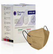 Mascherine FFP2 BEIGE MADE IN ITALY Certificate CE Categoria DPI: III, conformi EN 149:2001 + A1:2009. Confezionate e sigillate singolarmente